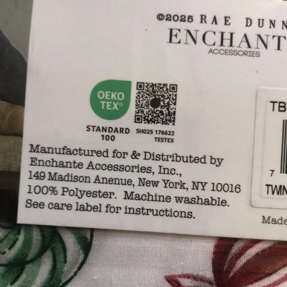 Rae Dunn SWEET HOLIDAY Candy Cane Sheet Set - TWIN